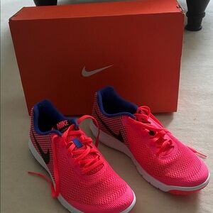 Nike Bright Pink and Navy Sneakers